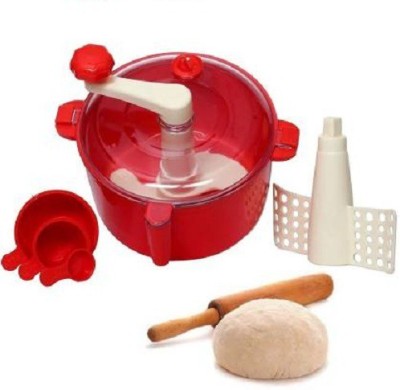 JESAVI ENTERPRISE Automatic Non Electric Machine Atta Roti for Kitchen Plastic Detachable Dough Maker(Red)