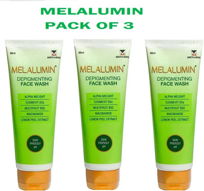 Melalumin FACE WASH.(PACK OF 3) Face Wash(60 ml)