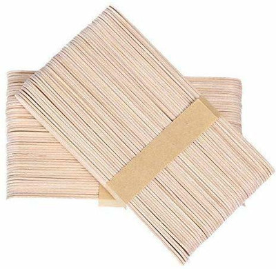 Adorn Wooden Professional Disposable Wax Knife/Spatulas/Applicators | PACK OF 50 Pcs | Strips(50 Strips)