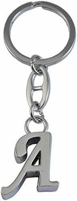 gtrp English-Alphabet-Letter-A-Silver-Metal-Keychain Key Chain