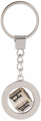 gtrp Rotating-Dice-Alphabet-Letter-H-Metal-Keychain Key Chain