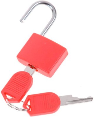 Lianqiu Mini Luggage Lock-23mm (Pack of 4) Padlock(Red)