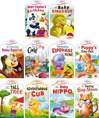 Set Of 10 Books Baby Animal Story Board Books (Die Cut)(Board Book, Manoj Publications Editorial Board)