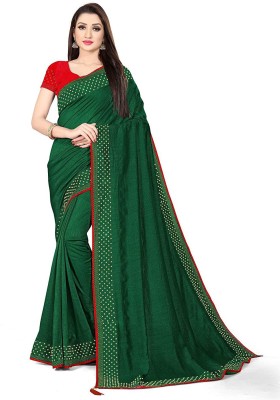 MM VENTURE Self Design Bollywood Pure Silk Saree(Green)