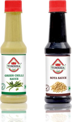 tomezza Green Chilli Sauce and SOYA Sauce, Combo Offer Pack of 2 (200g Each) Sauces & Ketchup(2 x 200 g)