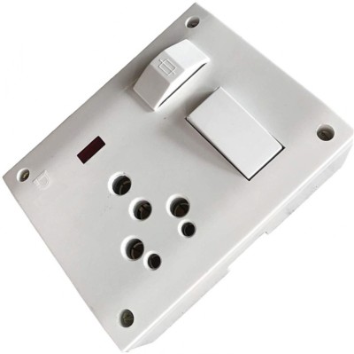 ZOLDYCK Heavy Duty Pvc Extension Board (2 in 1 15A & 54) 1 Socket, 1 Switch and Fuse With (7 Meter Wire) 1  Socket Extension Boards(White, 7 m)