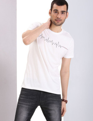 WROGN Printed Men Round Neck White T-Shirt