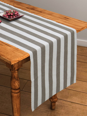 Flipkart SmartBuy Brown, White 180 cm Table Runner(Cotton)