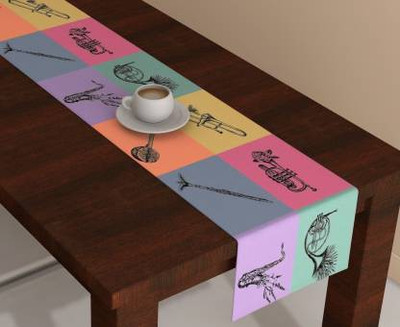 Creativehomes Multicolor 150 cm Table Runner(Polyester)