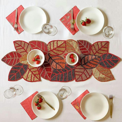 MFU Multicolor 90 cm Table Runner(Synthetic)