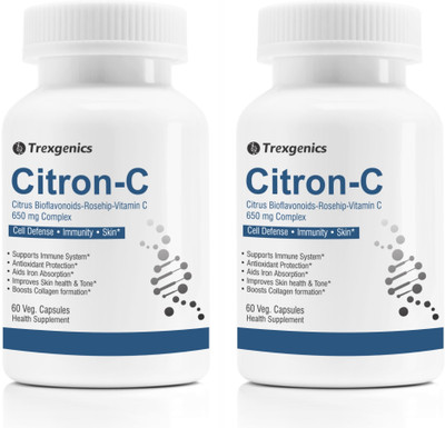 Trexgenics CITRON-C Citrus Bioflavonoids Vitamin C Rosehip Skin Immunity Antioxidant(120 No)