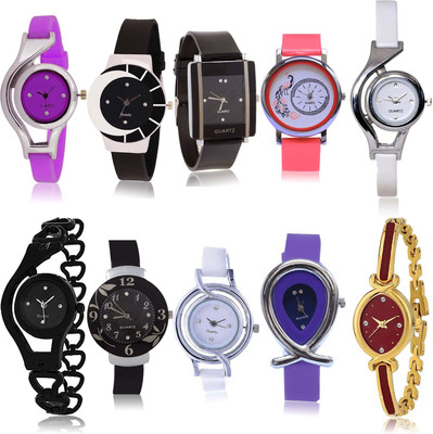 GROOT New Quartz 10 Watch Combo For Girls And Women - G4-G6-G8-G12-G22-G24-G50-G54-G68-G122 combo watch Analog Watch  - For Women