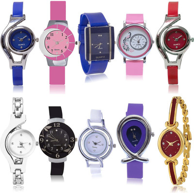 NIKOLA Brand New Exclusive 10 Watch Combo For Girls And Women - G2-G5-G9-G13-G20-G24-G50-G54-G70-G122 combo watch Analog Watch  - For Men & Women