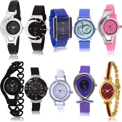 GROOT Brand New Luxury 10 Watch Combo For Girls And Women - G1-G3-G8-G13-G19-G24-G50-G54-G68-G122 combo watch Analog Watch  - For Women