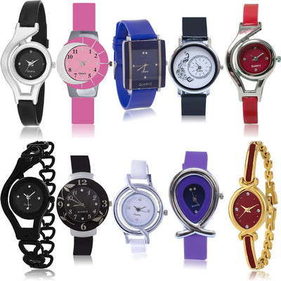 TIMENTER Contemporary Collegian 10 Watch Combo For Girls And Women - G1-G5-G9-G13-G18-G24-G50-G54-G68-G122 combo watch Analog Watch  - For Girls