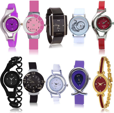 GROOT New Chronograph 10 Watch Combo For Girls And Women - G4-G5-G9-G12-G23-G24-G50-G54-G68-G122 combo watch Analog Watch  - For Women