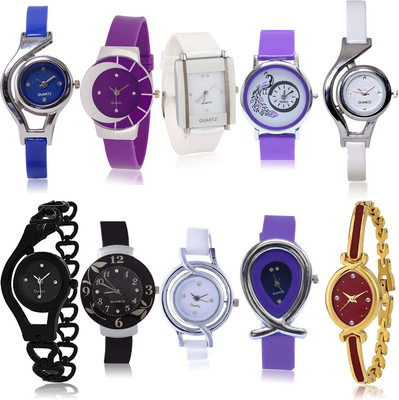 TIMENTER Best Analogue 10 Watch Combo For Girls And Women - G2-G6-G10-G17-G21-G24-G50-G54-G68-G122 combo watch Analog Watch  - For Girls