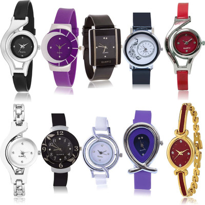 NIKOLA Brand New Italian Designer 10 Watch Combo For Girls And Women - G1-G5-G10-G12-G18-G24-G50-G54-G70-G122 combo watch Analog Watch  - For Men & Women