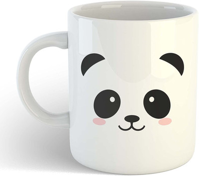 RS CASE Cute and Funny Design Panda Face Printed On - Perfect Gift for Panda Lovers/Friends/Sister/Girlfriend Ceramic Coffee Mug(325 ml)