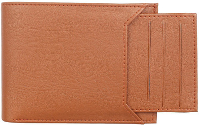 FOSSO Men Tan Artificial Leather Wallet(7 Card Slots)