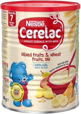 NESTLE Cerelac Mixed Fruits & Wheat With Milk - 400g (Imported) (Pack of 2) Cereal(800 g, Pack of 2, 6+ Months)