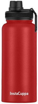 InstaCuppa Thermos Bottle 1000 Ml, Double-Wall Thermos Flask,Vacuum Insulated Stainless Steel 1000 ml Bottle(Pack of 1, Red, Steel)