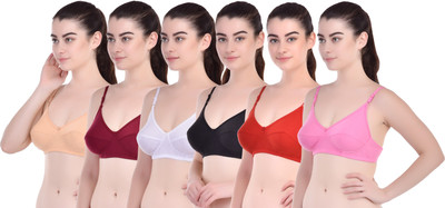 Zivosis Daily use everyday bra for girl and women for every occassion formal party wear collage office ethnic Women Minimizer Non Padded Bra(Red, Black, Maroon, Pink, White, Beige)