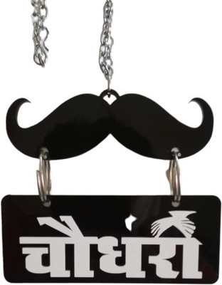 Ridivansh Creations Acrylic Car Hanging Chaudhary Sign Both Side Car Hanging Ornament(Pack of 1)