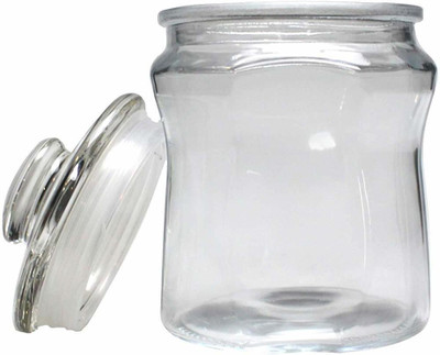 DEVDOX Glass Cookie Jar  - 2000 ml(Clear)