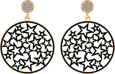 SILVER SHINE SILVER SHINE Gold Black Plated Elegant Stylish Earring For Women Girl Alloy Drops & Danglers