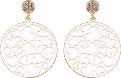 NM CREATION Gold White Plated Stylish Fancy Look Earring For Women Girl Alloy Drops & Danglers