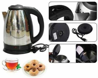 ND BROTHERS Electric Kettle with Removable Lid, Auto Cut off Function 2L-1500W Beverage Maker(2 L, Silver , Black)