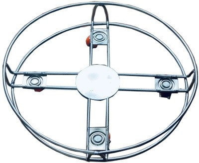AADYA PURE STAINLESS STEEL RING GAS CYLINDER TROLLEY Gas Cylinder Trolley(Silver)