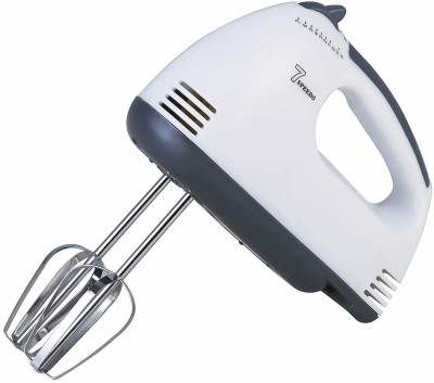 STUNNER 180 W White Electric Whisk(Hand Mixer Beater Blender Electric Cream Maker for Cakes with Base 7 Speed Control & Detachable Stainless-Steel Finish Beater & Whisker Automatic Electric Kitchen Tool)