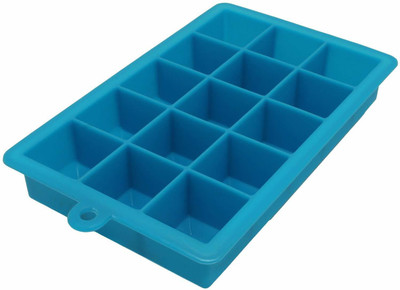 FosCadit Cube Tray Flexible Silicone Create Square Ice Cube Mold Makes 15 Perfect Ice Cubes Ice Cube Multicolor Silicone Ice Cube Tray(Pack of1)