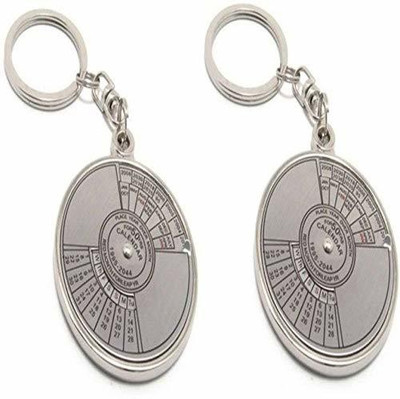 gtrp 50 Year Calendar Key Chain & Keyring Family Trendy Gift Metallic Key Chain Combo (Pack of 2) Key Chain