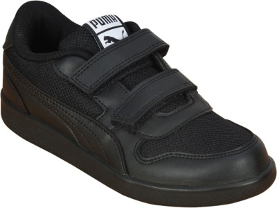 PUMA Boys & Girls Velcro Sneakers(Black)