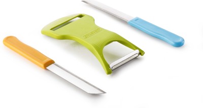 Crystal MKA-065 Value Pack 3pc Knife Peeler Multicolor Kitchen Tool Set (Multicolor)