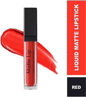 LOWPRICE Matte Lip Ultra Smooth Matte Liquid Lipstick(RUBY RED, 6 ml)