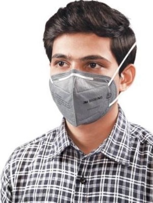 3M 9000ING Dust/Mist Respirator, BIS P1, 1000/CS | ISI Approved PM2.5 Dust Free Size Mask 9000 ING FACE MASK N95 PM2.5 Air Filter Mask Reusable Reusable Cloth Mask(Grey, Free Size, Pack of 3)