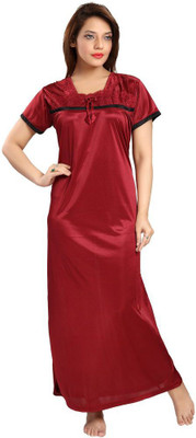 Shopping World Women Nighty(Maroon)