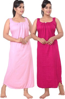 UNIQUE COLLECTONS Women Nighty Set(Pink)