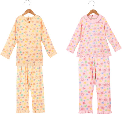 ANIXA Girls Printed Multicolor Top & Pyjama Set