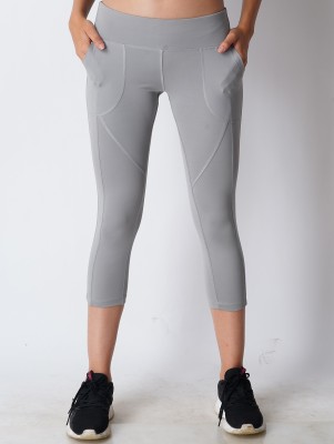 LAYA Solid Women Grey Tights