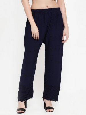 MIAZ LIFESTYLE Relaxed Women Dark Blue Trousers