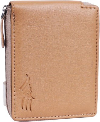 Fashionhub Men Casual Beige Artificial Leather Wallet(6 Card Slots)