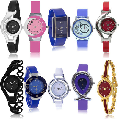 NIKOLA Latest Unique 10 Watch Combo For Girls And Women - G1-G5-G9-G13-G19-G25-G50-G54-G68-G122 combo watch Analog Watch  - For Men & Women