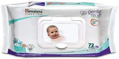 HIMALAYA Gentle Baby Wipes Pack of 4 - 72 Pieces Each(4 Wipes)