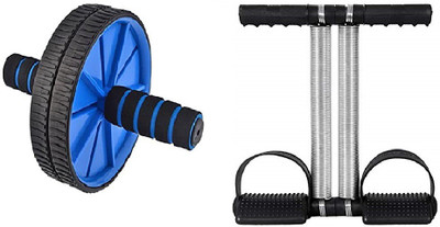 kb marty FITNESS TUMMY TRIMMER AND AB WHEEL COMBO Ab Exerciser(Black, Blue)