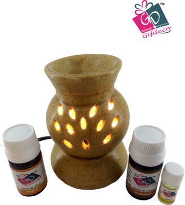 GIFDECO SANDALWOOD 10 ML, MAGNET 10 ML, LEMON GRASS 3 ML Diffuser Set, Diffuser, Aroma Oil ED-MB-06(4 x 1 Units)